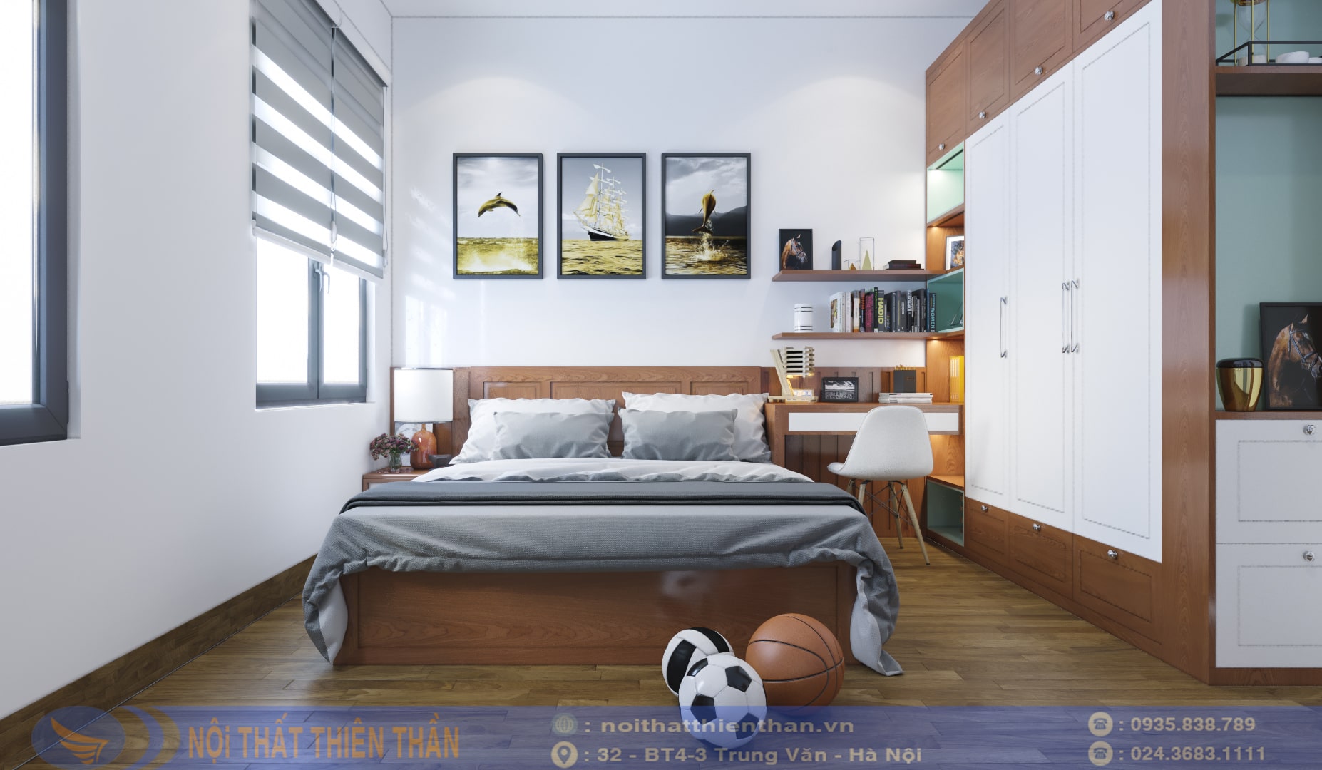 thiết kế phòng ngủ nhỏ 3m2
