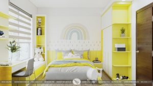 thiết kế phòng ngủ cho bé gái căn hộ cao cấp
