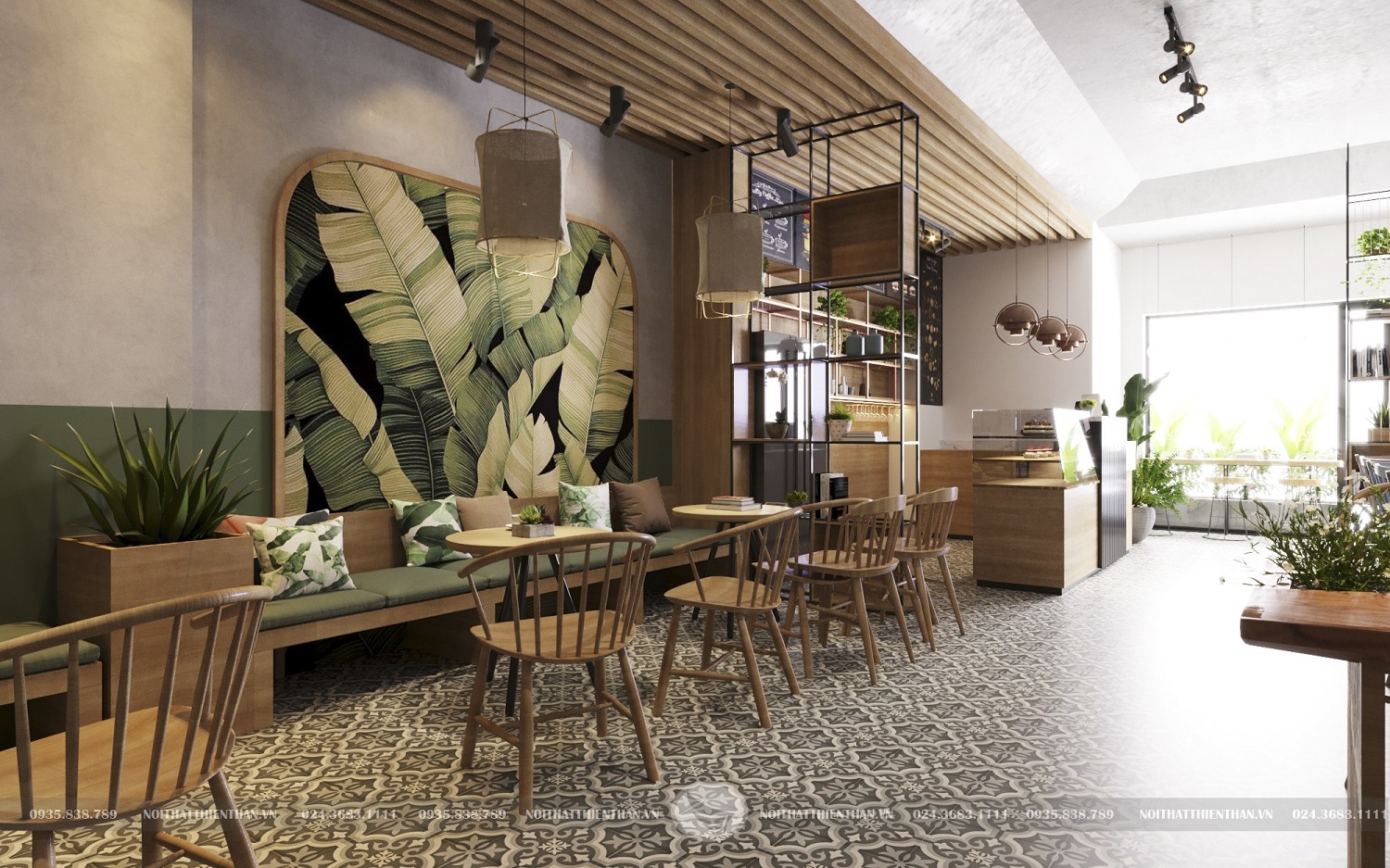 các phong cách thiết kế nội thất quán cafe