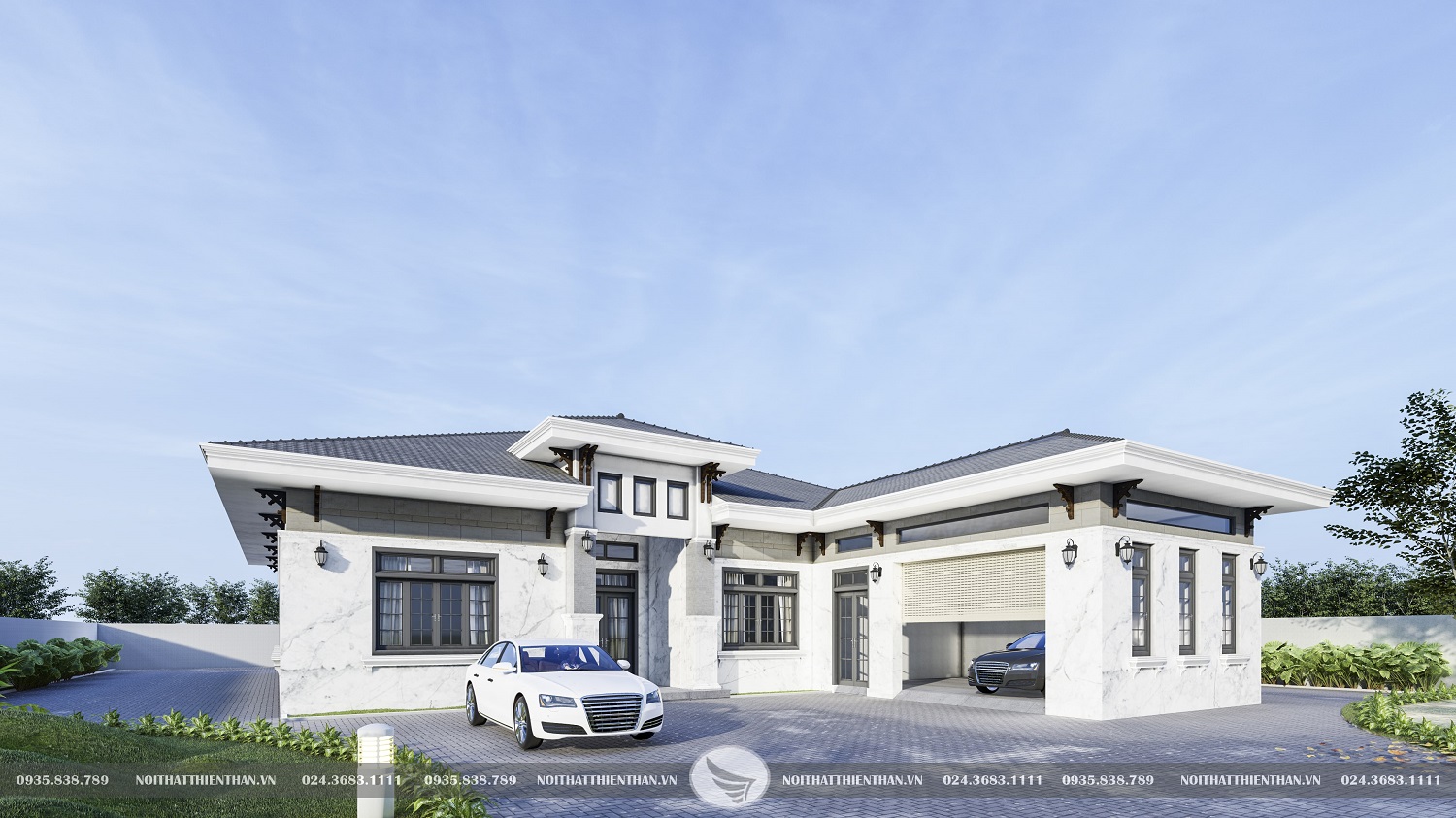 mẫu nhà cấp 4 mái thái 3 phòng ngủ đẹp