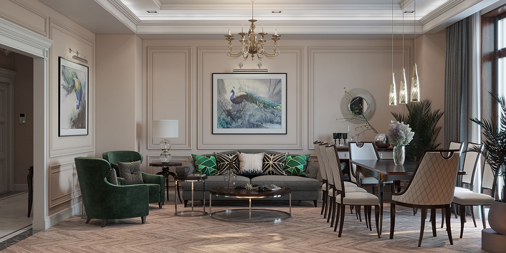 nội thất biệt thự tân cổ điển