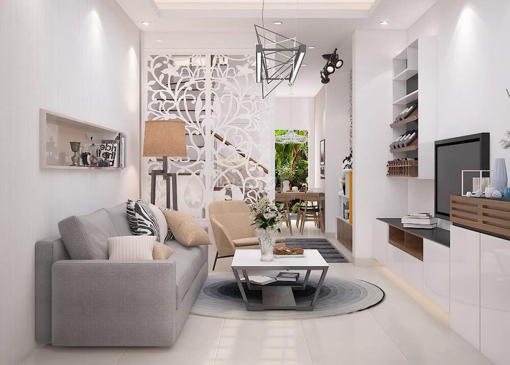 nội thất phòng khách nhà cấp 4