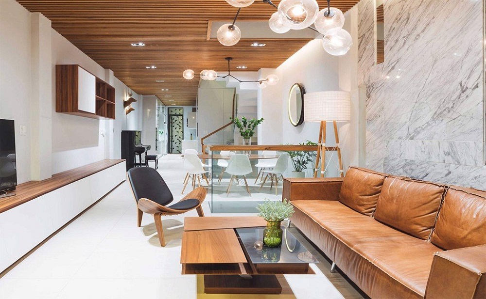 mẫu phòng khách đẹp nhà ống