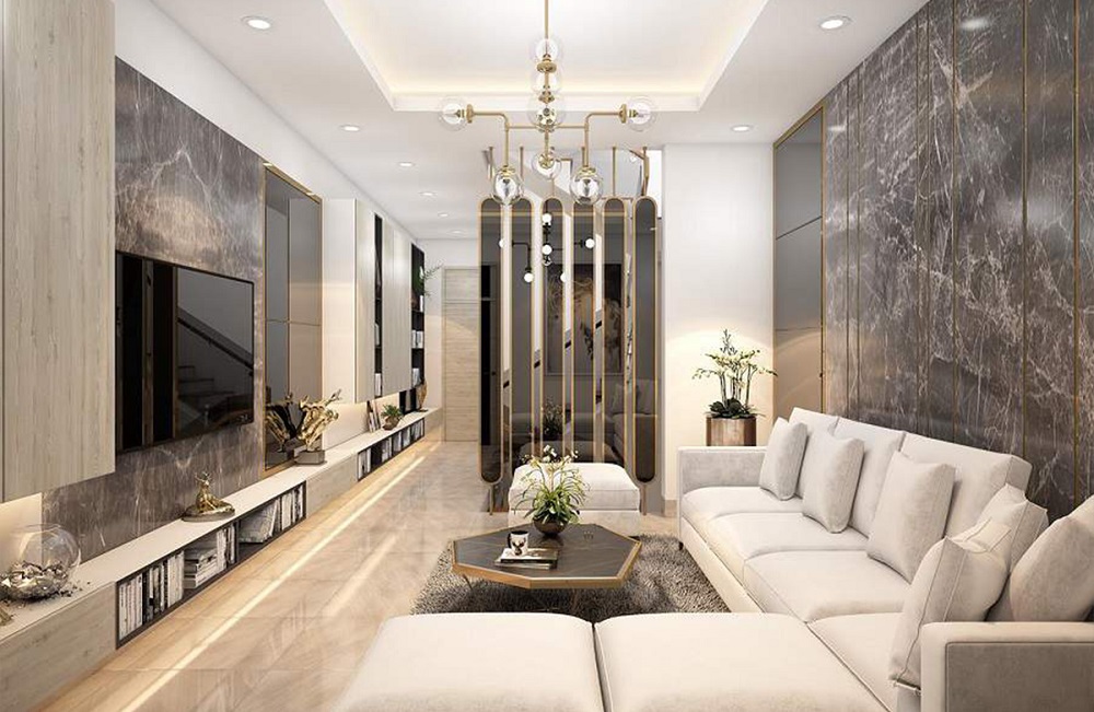 phòng khách nhà ống