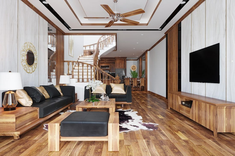 trang trí phòng khách nhà ống