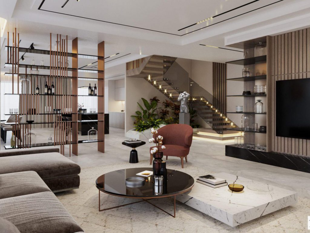 nội thất nhà phố tân cổ điển