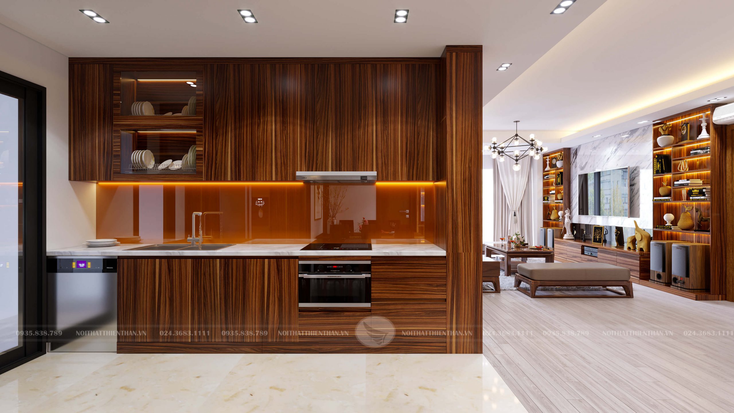 cách bố trí nội thất phòng bếp chữ I