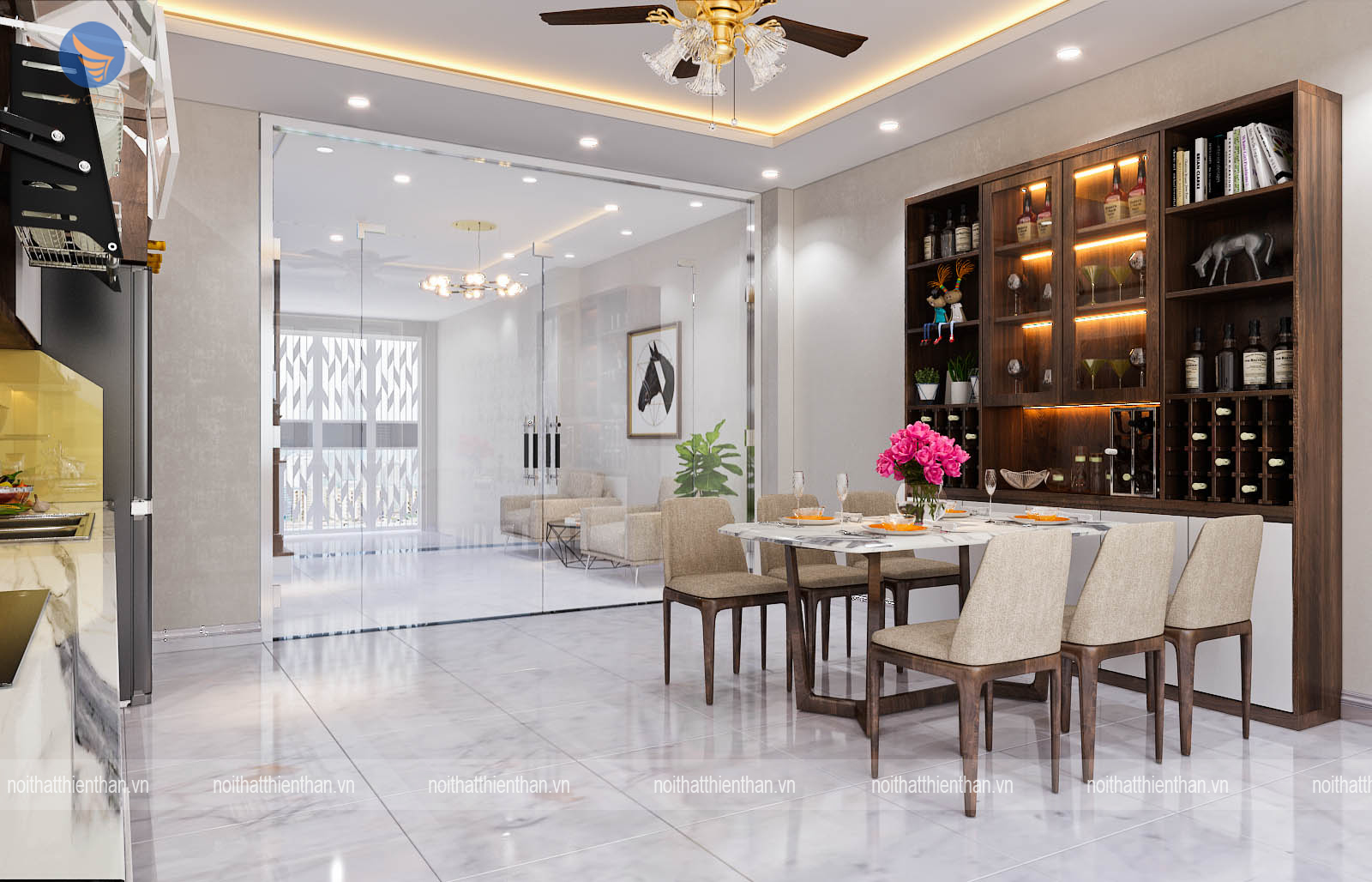 thiết kế nội thất nhà ống 60m2