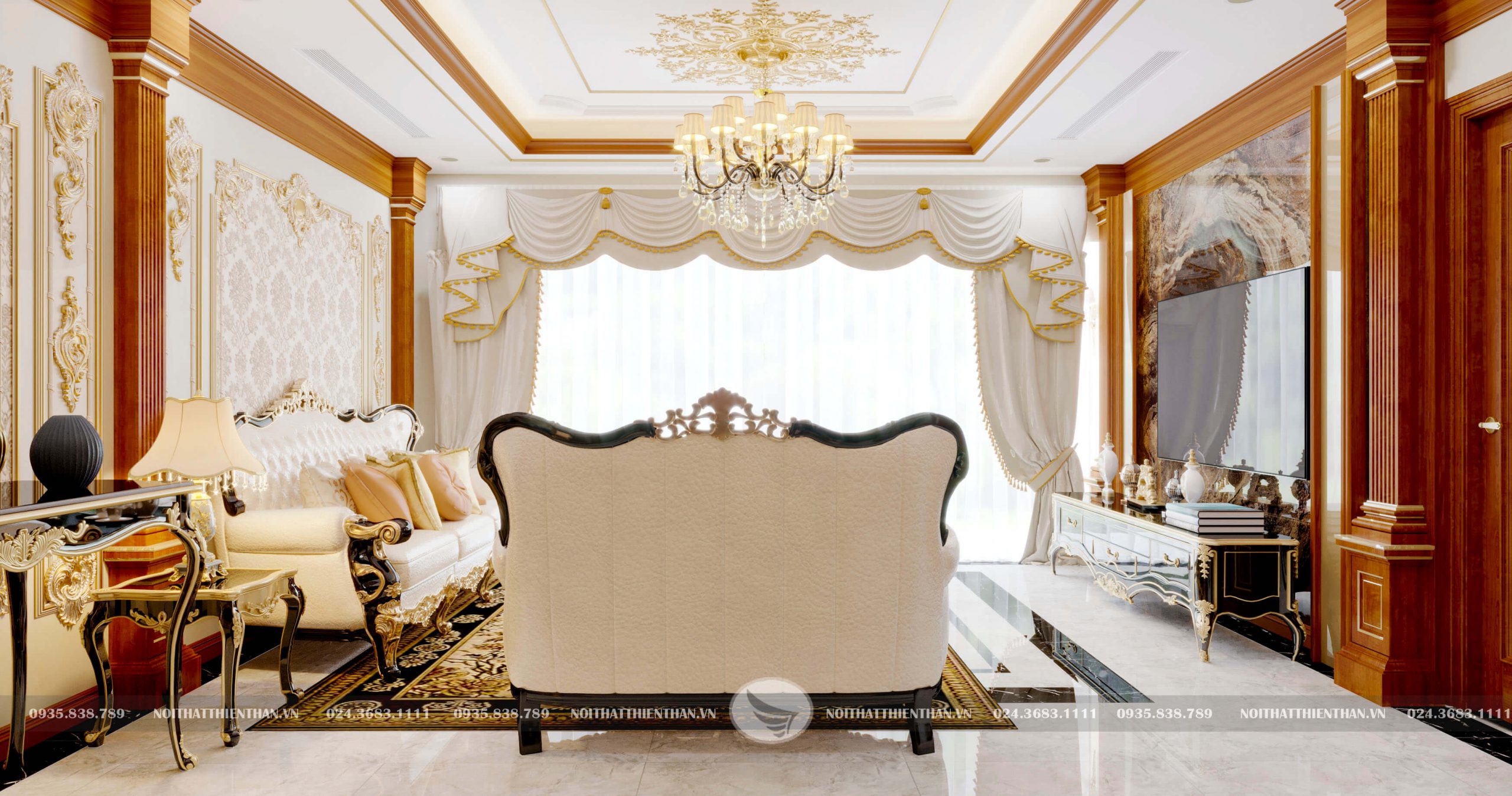 nội thất phòng khách cổ điển