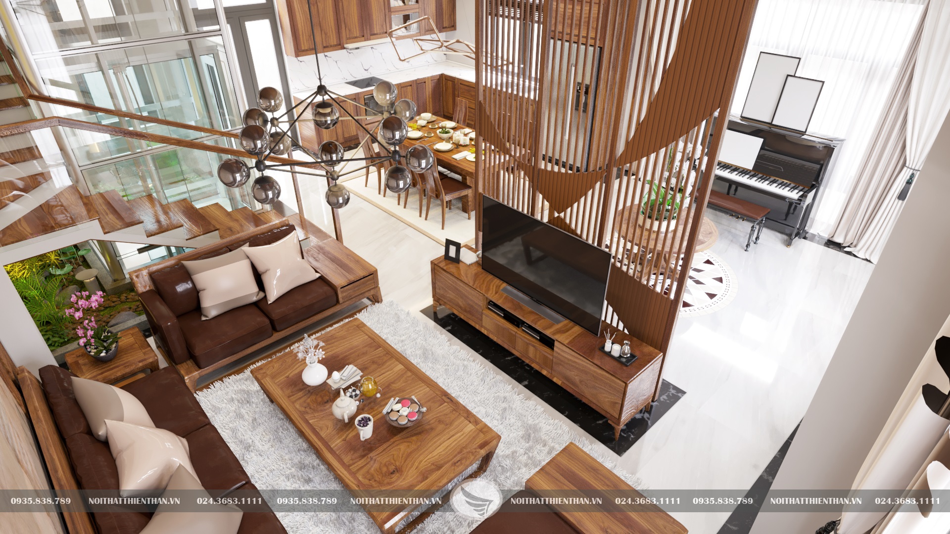 phòng khách liền bếp khoa học