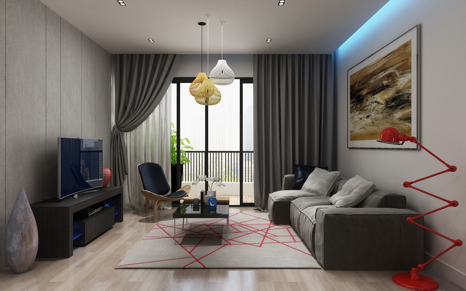 nội thất hiện đại tối giãn đẹp